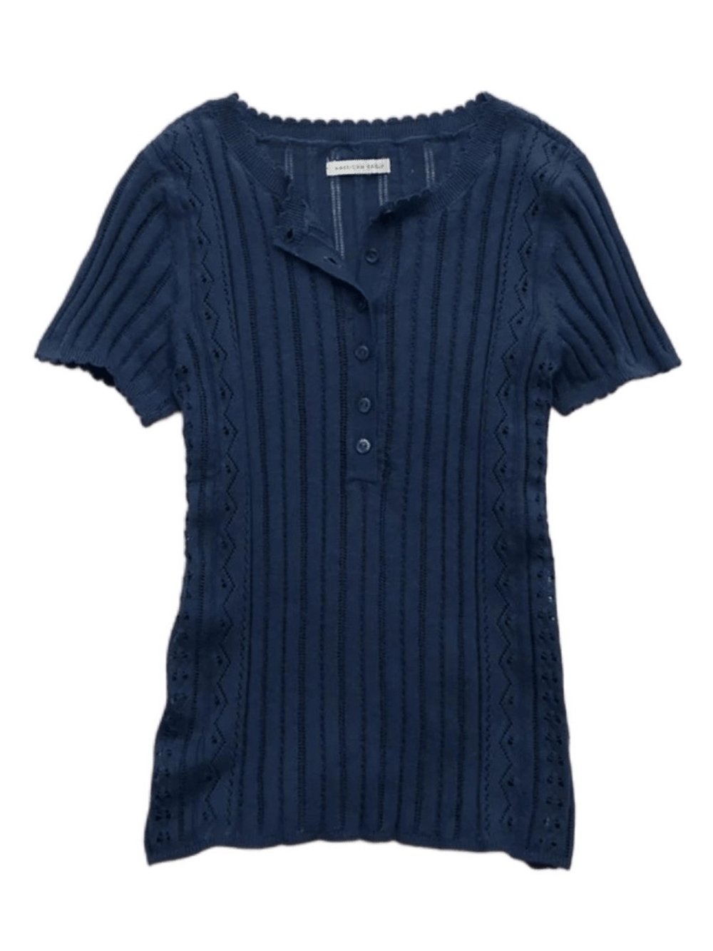 American Eagle Outfitters Navy Pontelle  Knit Top Medium